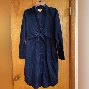 Maeve Anthro Front Wrap Dress Navy Size 4
